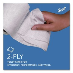 Scott 04460RL 2-Ply Essential Standard Roll Bathroom Tissue – WT (550/RL) New