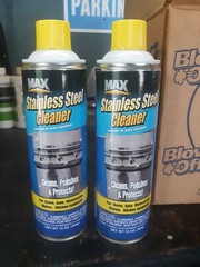 LOT OF 2 Max Professional 13OZ STAINLESS STEEL CLEANER HOME AUTO MARINE MOTORCYC