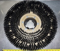 Malish 18″ Mal Grit Black Floor Stripping Brush w/ NP-9200 Tru-Fit Clutch Plate