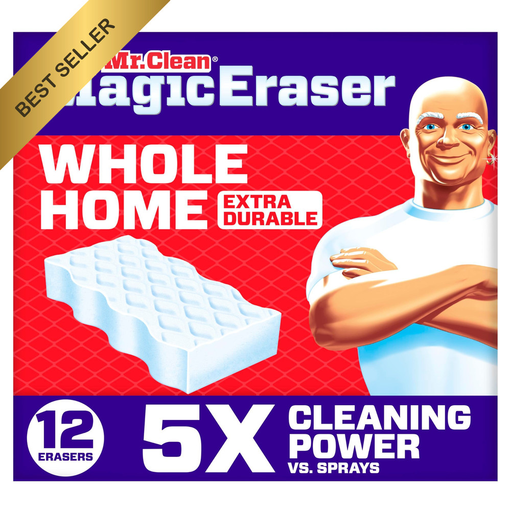 Mr Clean Magic Eraser Whole Home Extra Durable Cleaning Sponge Pads 12ct