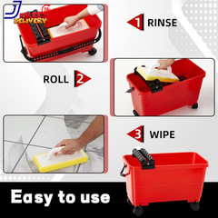 6 Gallon Grout Cleaning System Grouting Bucket Sponge and Rubber Trowel Grout Cl
