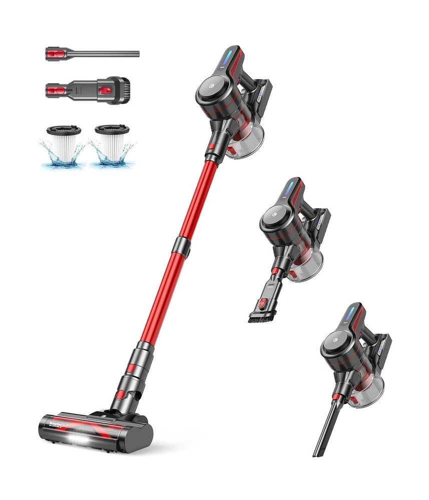 Cordless Vacuum Cleaner, Stick Vacuum with Powerful Suction, 45Mins Runtime V…