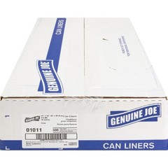 Genuine Joe GJO01011 Clear Trash Can Liners 16 Gal 31″x24″ 0.60 Mil