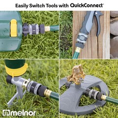 Melnor 65175AMZ 6 Piece Quick Connect Starter Set Connector 6 pcs Set, Black