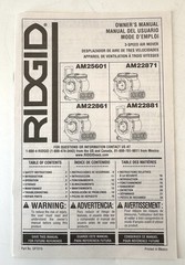 Ridgid Daisy Chain Fan Air Mover 1625 CFM 3 Speed 3 Position Model AM2287