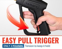 Pressure Washer Gun Wand Swivel Quick Connect High Pressure Washer Tool Black