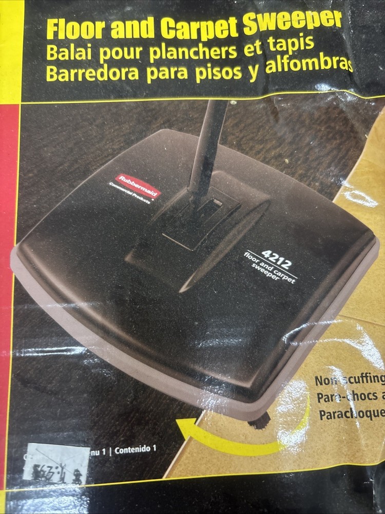 Rubbermaid Commercial 421288BLA 44 in. Floor and Carpet Sweeper – BK/GY New