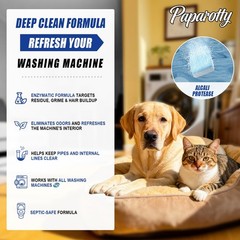 PAPAROTTY Washing Machine Cleaner Tablets – 24 1 Count (Pack of 24), Blue