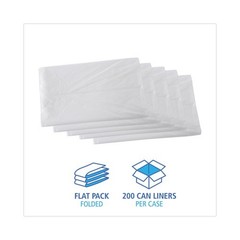 Boardwalk High Density Can Liners Flat Pack, 45 gal, 16 mic, 40×48″, 200/Carton