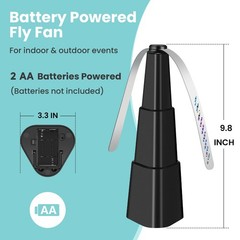 Fly Fans for Tables, Fan Outdoor Indoor Keep Flies Away, Black 4 Pack