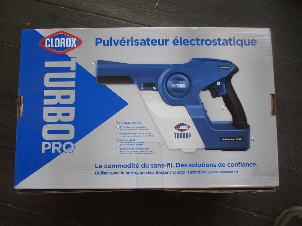 brand new Clorox TurboPro Handheld Electrostatic Sprayer 32 oz, Blue