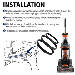 Replacement Carpet Cleaner Belt Set for Bissell ProHeat 2X Revolution Pet Car…