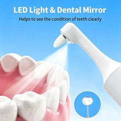 Tooth Polisher, Rechargeable Teeth Whitening Kit with 5 Speed Modes, White