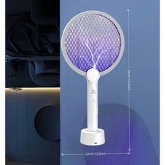 1PACK Electric Fly Swatter Foldable with USB Rechargeable for Indoor Outdoor