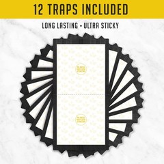 Cricket Traps Indoor (12 Traps) Extra Large Bug Sticky – Black