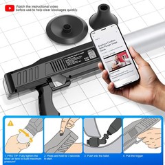 ‌Electric Toilet Plunger for Bathroom, High-Pressure Air Plunger, Heavy-Du