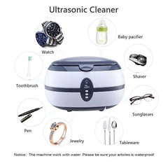 600ml Digital Ultrasonic Cleaner, Stainless Steel for Jewelry,Eyeglasses,Watches
