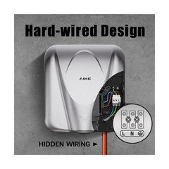 AIKE Elephant Power Commercial Hand Dryer High Speed Auto Warm Wind, Brushed …