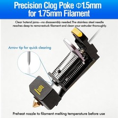 22 Pcs 3D Printer Nozzle Cleaning Kit 1.5mm Cleaner Needle Brush Set