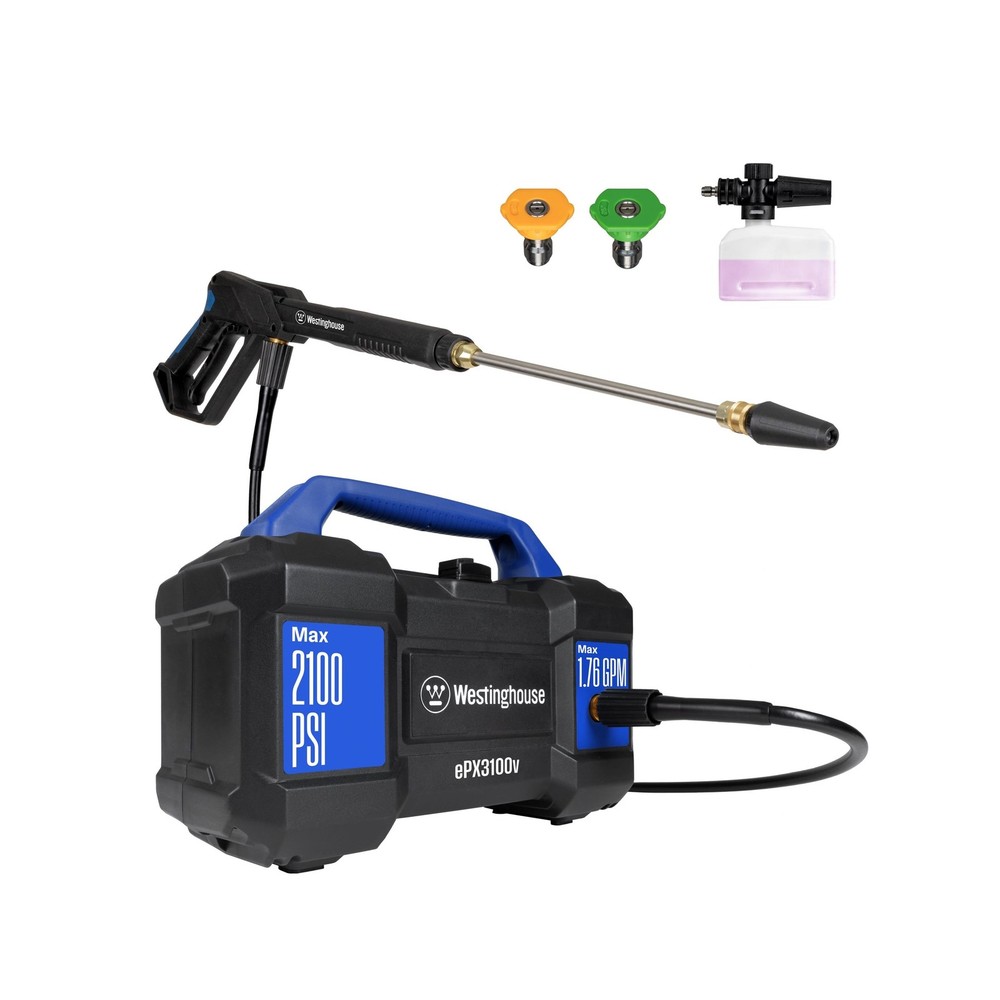 Westinghouse ePX3100v Electric Pressure Washer, 2100 Max PSI 1.76 Max GPM, Bu…