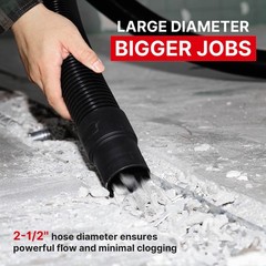 Shop-Vac 9050333 Vacuum Hose for Standard or 8-foot by 2-1/2-Inch, Black