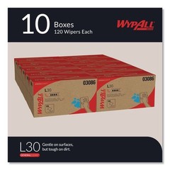 WypAll 03086 10 in. x 9.8 in. POP-UP Box L30 Towels – White (1200/Carton) New