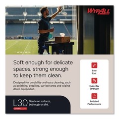 WypAll 03086 10 in. x 9.8 in. POP-UP Box L30 Towels – White (1200/Carton) New
