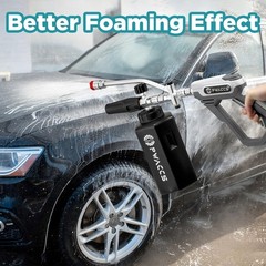PWACCS Pressure Washer Foam Gun with Dual Connector Accessory, 1.5 L, black