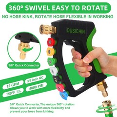 DUSICHIN Foam Cannon Pressure Washer Gun+Foam Cannon+Dual Connector+Nozzle