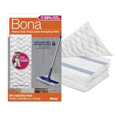 Bona Sweeping Pads for Multi-Surface Floors – 24 1 Count (Pack of 24), White