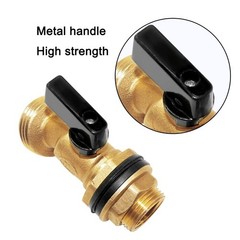 Joywayus Brass Water Container/Rain Barrel Spigot 3/4″ GHT to 1/2″ Male