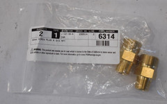 Lot of 2 Screw Plugs 22mm x 3/8″ MPT 6314 Hardware Brass Replacements Kit