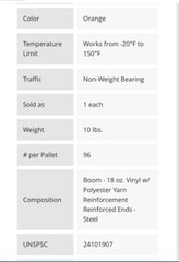 New Pig PLR260 Water-Filled Containment Dike 9.5” X 50’ Long Heavy Duty