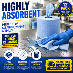 Blue rolls 12 Pack Blue Rolls Centrefeed Blue Roll 2 Ply Embossed Blue Roll