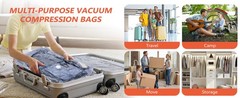 Vacuum Storage Bags with Pump, 10 Pack Travel Compression Bag for Travel,