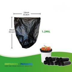 33 Gallon 1.2 Mil 33″ x 39″ Standard-Duty Can Liner / Trash Bag