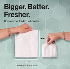 The Honest Company Hypoallergenic Flushable Wipes Sensitive Skin 42 Ct Pack of 3