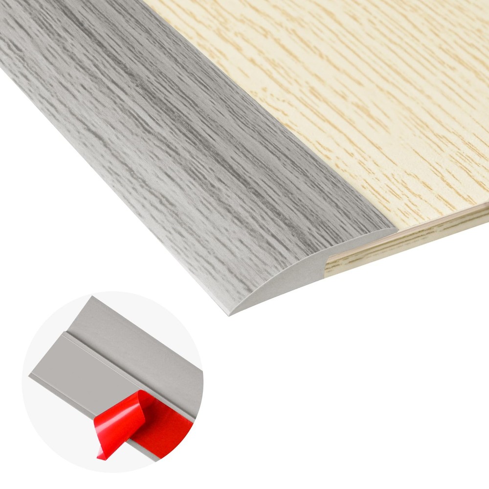 20Ft Carpet Floor Transition Strip, Self Adhesive 5mm, 20Ft, Gray Forest