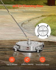 VEVOR 15 Inch 15 w/ Wand & Wheels, Stainless Steel Natural Finish