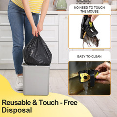 6-Pack Mouse Traps, Small Trap Indoor for – 610, black + yellow