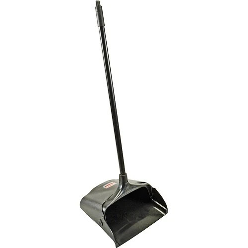 Rubbermaid Commercial Lobby Pro Upright Dust Pan w/ Long Handle – Heavy Duty Bla
