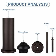 Antihand Off Bronze Toilet Plunger With Holder For Bathroompowerful Efficient