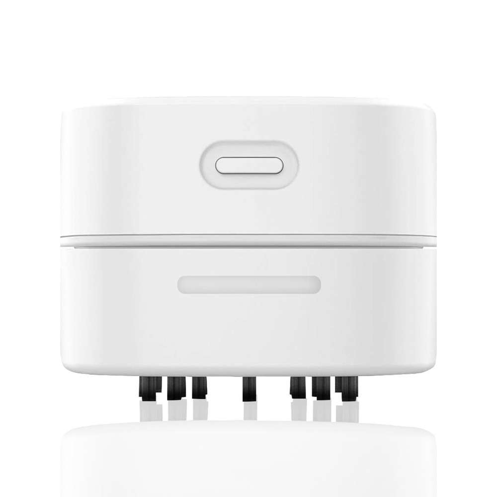 Decebaya Mini Desktop Vacuum Cleaner, USB Handheld Computer Dust White