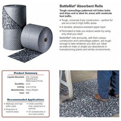 Brady Bm15 Sorbent Roll, 26 Gal, 15 In X 150 Ft, Universal, Gray, Polypropylene