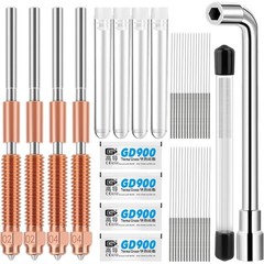 4 PCS 0.2mm 0.4mm Quick-Swap K1C Nozzle Kit K1/K1 Max/K1C Hotend Upgrade Kits
