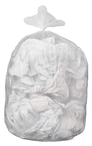 55 Gal Clear Trash Bags Garbage Bins Liner for Home Hospital Office, 50 Count