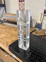 Clear Acrylic Soft Wash Mixing Manifold 3 Port | 1″ NPT | 4 Mounting Holes