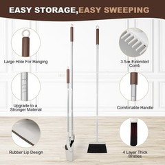Jekayla 54 Long Handled Broom And Dustpan Set – Perfect Dust Pan And Brush