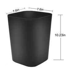 2 Gallon Trash Can,Small Trash Can for Bathroom,Square Trash Bin Wastebasket …