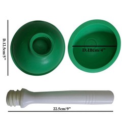 Coralpearl Drain Plunger, Small Hand Force Plumber 5″L X 5″W X 11″H, Green